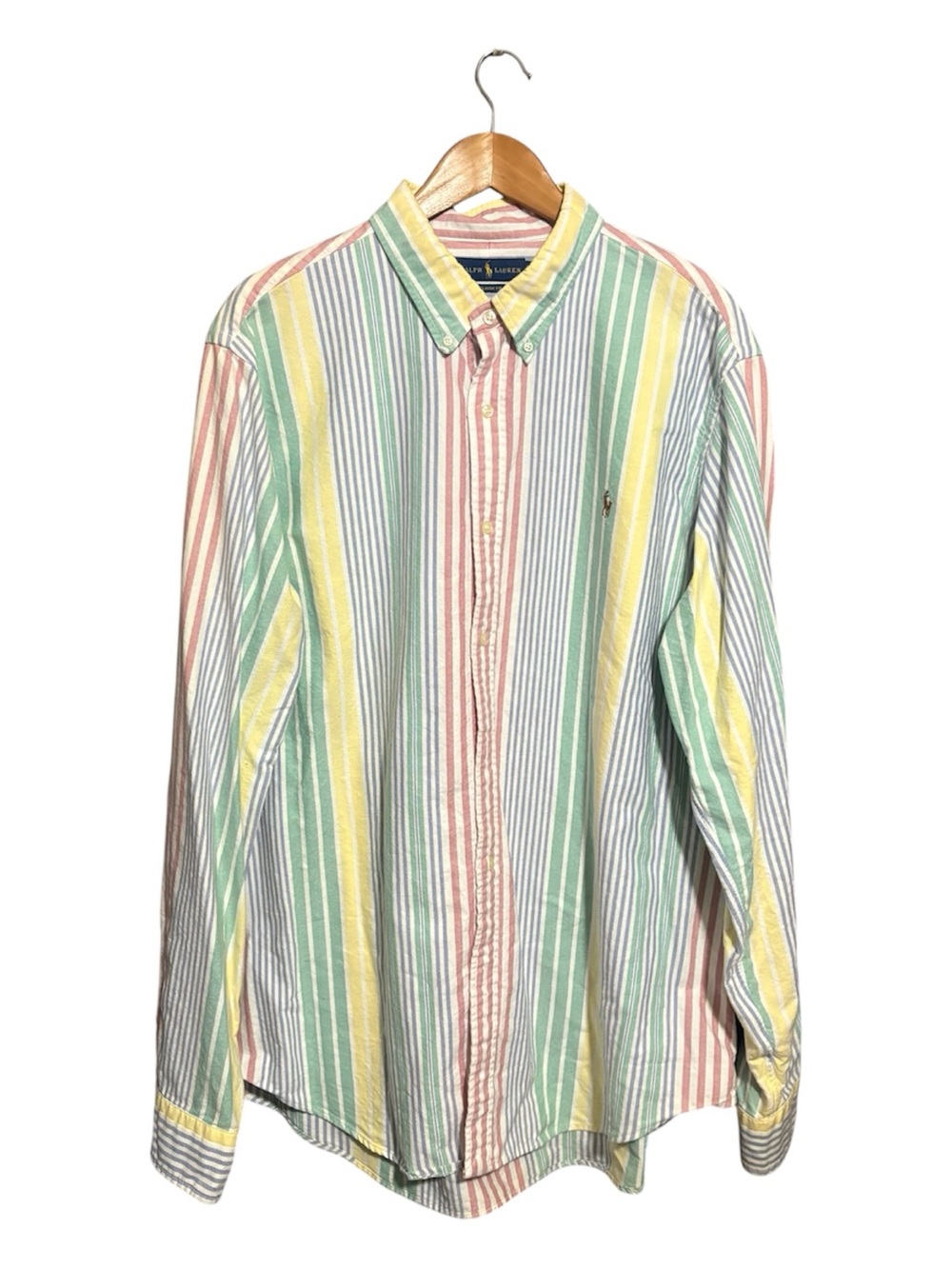 RALPH LAUREN Pastel Striped Button-Down Oxford Shirt